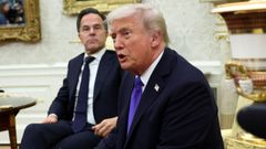 Donald Trump durante la rueda de prensa de este mircoles.