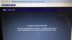 Mensaje de error en el sistema que el Concello de Ourense prob� para tratar de organizar un pleno telem�tico
