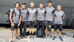 Los miembros de la ONG que fueron a Venezuela en su llegada al pa�s caribe�o.