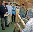 El director del CIFP y un grupo de alumnos, en otra edici�n. 