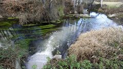 Imagen de vertidos al Ulla en Monterroso de la depuradora de aguas residuales en el 2017