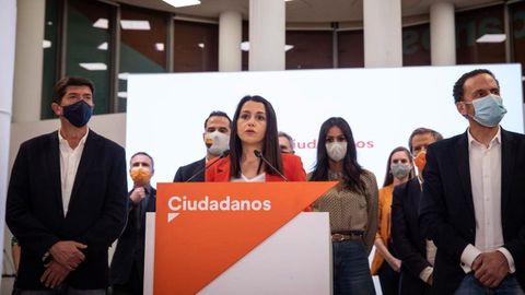 Arrimadas comparece tras la reuni�n de la Ejecutiva de Ciudadanos