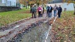 Algunos de los impulsores de la recogida de firmas para pedir mejoras en el parque Pablo Iglesias.