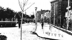 IMAGEN DE LOS JARDINES DE MENDEZ NU�EZ DESPUES DE UNA NEVADA SOBRE LA CIUDAD DE A CORU�A NIEVE
FAV

