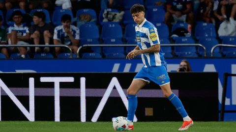 El canterano Dami�n Canedo, durante la �ltima edici�n del Trofeo Teresa Herrera.