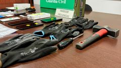 Material incautado en los robos cometidos por los sospechosos detenidos en la operaci�n Thunnus.