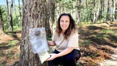 A enxe�eira t�cnica nos montes de Couso, en Gondomar, onde se recolle resina en bolsa pechada
