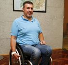 El carball�s Manuel Cantelar juega en el Baskemit de Ferrol. 