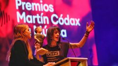 Bala recogiendo el premio al mejor grupo de rock en la edici�n del 2019 