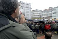 Imagen de una de las �ltimas movilazaciones de los trabajadores del naval. 