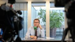 El líder del PP, Alberto Núñez Feijoo, durante una entrevista en Canal Sur.