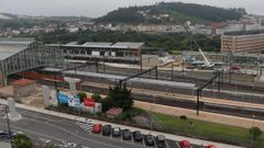 Imagen de las obras de la terminal de autobuses en el entorno de la estaci�n de tren de Santiago