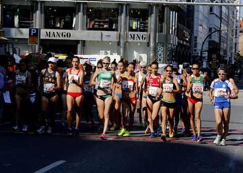 Un total de 22 atletas finalizaron la prueba femenina de 20 kil�metros marcha.