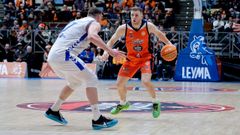 Paul Jorgensen, durante el encuentro de la primera vuelta contra el Palencia.