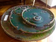 Maqueta del castro expuesta en la oficina de turismo de Cedeira.