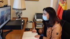 Isabel Rodr�guez conversa por videconferencia con Fernando Otero