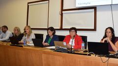 La rectora de la Universidad de Vigo, Carmen Garc�a Mateo, en la presentaci�n de su informe al Consejo de Gobierno