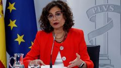 La ministra de Hacienda y portavoz del Gobierno, María Jesús Montero, tras el consejo de ministros