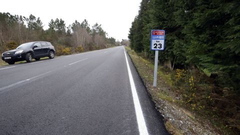 Tramo reformado entre Lousada y A Veiga, en Guntn