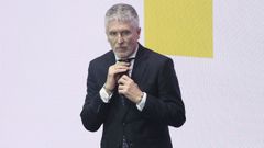 El ministro del Interior, Fernando Grande-Marlaska, durante la novena edici�n de la entrega del Premio Nacional Pyme del a�o, el jueves 19 de febrero en Madrid.