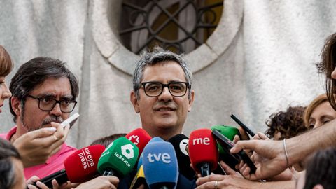 El ministro de Presidencia y Justicia, Félix Bolaños, durante el acto de entrega de los premios anuales del Observatorio contra la Violencia Doméstica y de Género.