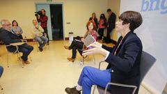 Ana Pont�n, la portavoz nacional del BNG, en una acto reciente en Arousa