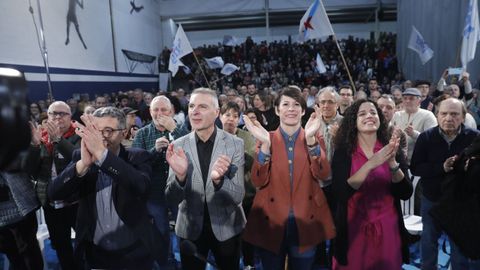 El mitin se celebr� en el anexo del pabell�n de Os Remedios.