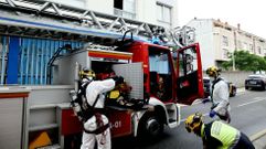 Los bomberos de Pontevedra accedieron a una vivienda en la calle Manuel Cu�a Nov�s