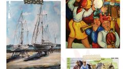 Varias de las obras que ilustran el cartel de la exposici�n