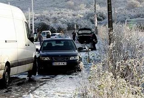 El rosario de accidentes como el de la imagen, junto al Multiusos, fue interminable el viernes
