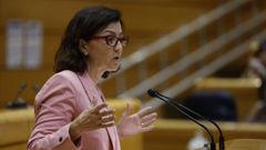 Eva Granados en una intervenci�n en el Senado.