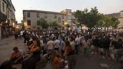 La Praza do Teucro de Pontevedra, muy concurrida el pasado sbado por la tarde en el arranque de las Festas da Peregrina