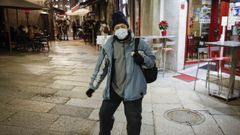 Marcos, en una foto en el casco viejo de Ourense hace exactamente un a�o