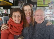 El creador y las dos int�rpretes de Faboo, la obra que llega hoy a Pontevedra.