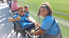 Los hermanos Alexis e Iker y su prima L�a