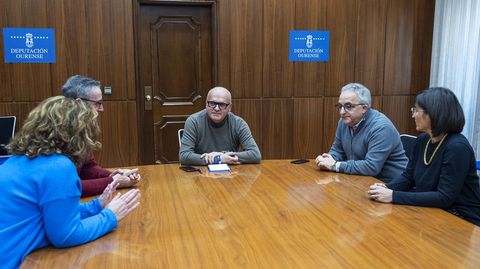 Representantes del GDR Limia-Arnoia, con el presidente de la Diputacin Jos Manuel Baltar