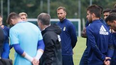 Valentini Real Oviedo Requexon Horizontal.Valentini durante la sesion de hoy