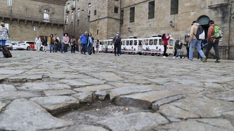 Una de las zonas m�s da�ada es la situada frente al Pazo de Xelm�rez