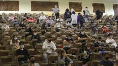 Imagen de una clase este a�o en la Facultad de Econ�micas de la USC