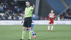 Daniel Jes�s Trujillo, que arbitrar� el Oviedo-Racing de Ferrol, en un duelo entre D�por y Almer�a en el 2020.