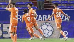 gol Sangalli Rodri Rios Tejera Arribas Zaragoza Real Oviedo Carlos Tartiere.Sangalli celebra el 0-2 ante el Zaragoza junto a Rodri R�os y Tejera