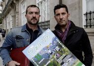 Rub�n Seara y Javier Castro, organizadores de la andaina. 