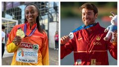 Fotos de archivo de la atleta de triple salto Ana Peleteiro y el pirag�ista Jaime Duro.
