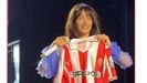 Aitana con la camiseta del Real Sporting de Gij�n
