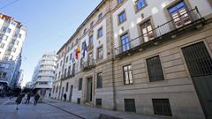 Fachada de la Audiencia Provincial de Pontevedra, donde se dirime el caso.