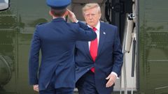Donald Trump, este s�bado desembarcando del Marine One