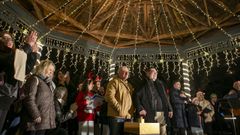 Así fue el encendido del alumbrado de Navidad en Noia