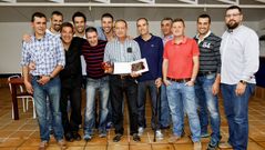 Los participantes en la despedida a P�rez Cotelo.