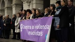 Concentraci�n contra violencia machista en Maria Pita