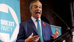 Farage lanz� su campa�a con la oferta a Johnson de una alianza electoral
